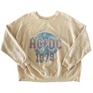 AC/DC Beige World Tour 1979 Sweatshirt